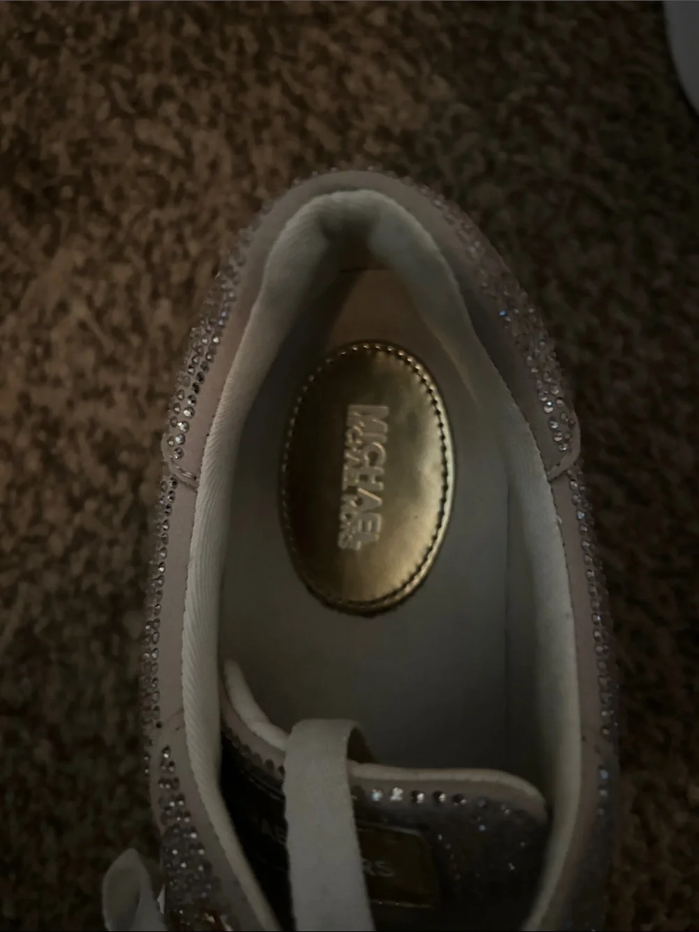 Michael Kors Women's Glitter Low-Top Sneakers in Light Taupe